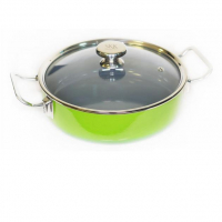 SKK Сотейник из эмалированного чугуна, стеклянная крышка 24 см. 2, 85 л. (12124G/24211) SKK Сотейник из эмалированного чугуна, стеклянная крышка 24 см. 2, 85 л. (12124G/24211)